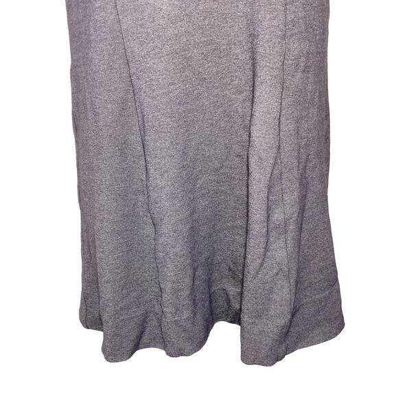 Eliza J Ponte Gray Dress Button Accent Cowl Neck Short Sleeve Fit Flare 8 Petite - Picture 5 of 15